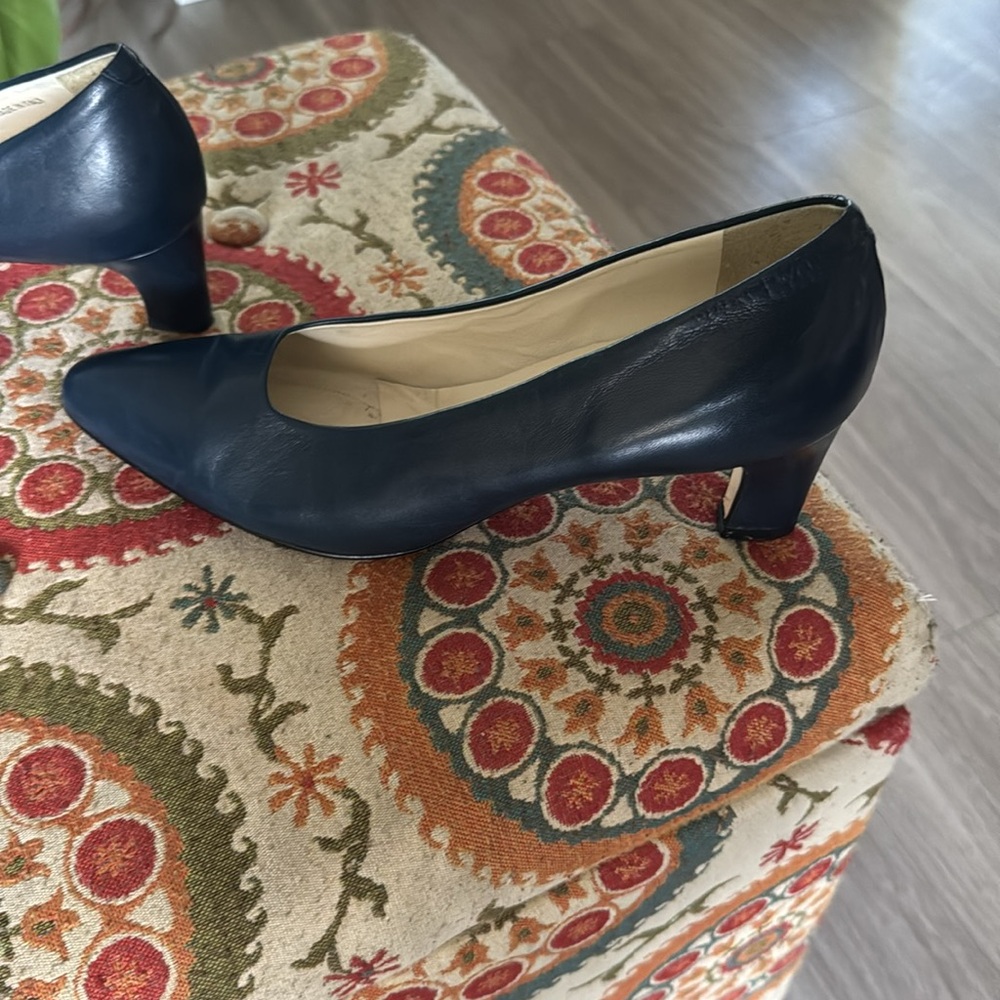 Bally Blue Leather Heels - Picture 2 of 8